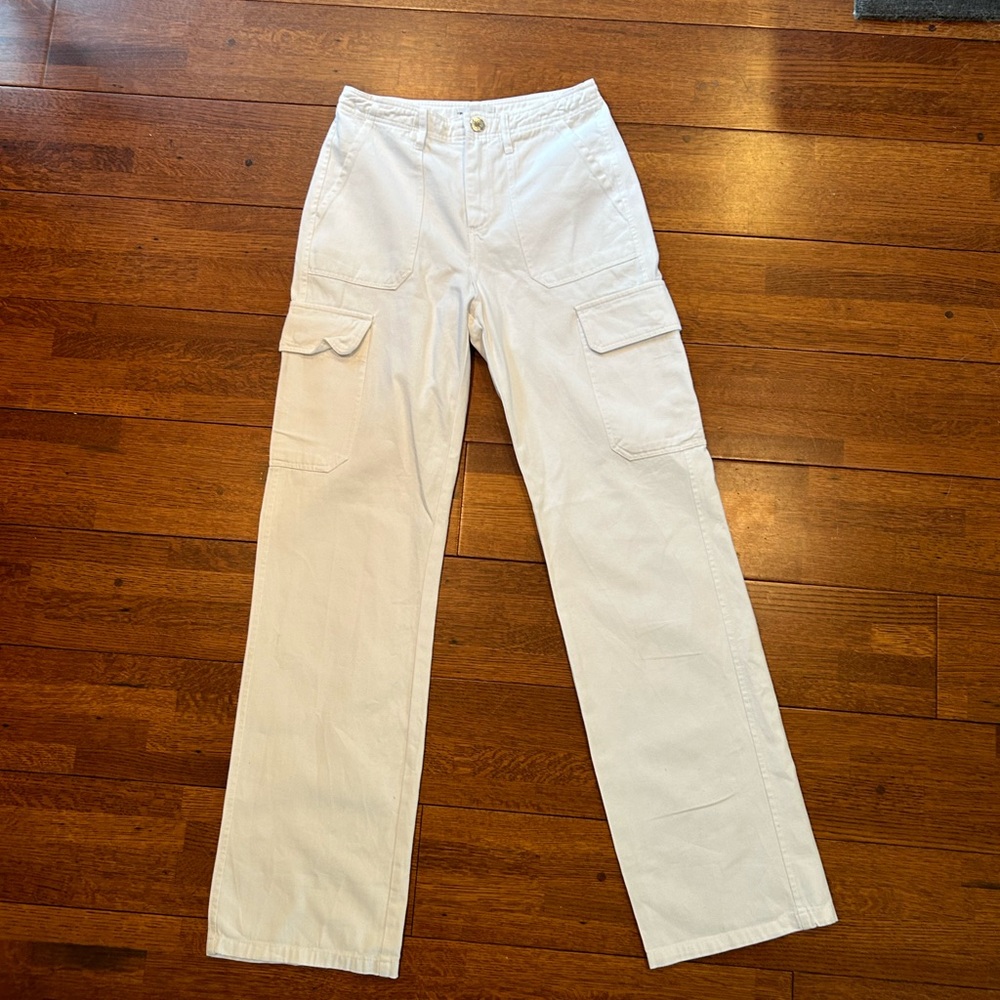 Zara white cargo pants size 2
